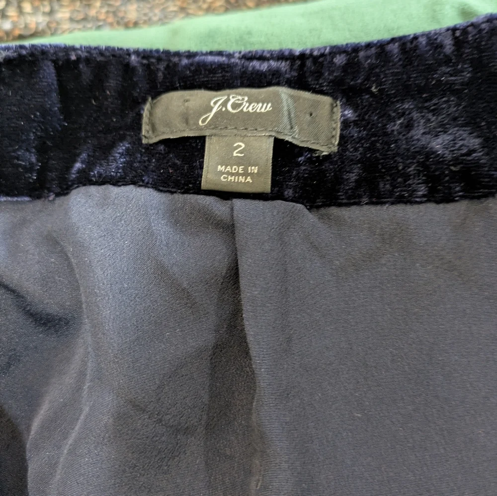 J. Crew Navy Velvet Wrap Dress